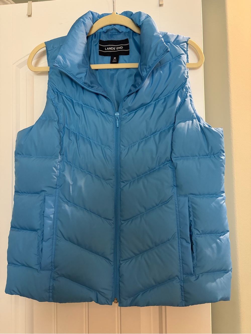 Lands' End Sky Blue Quilted Puffer Vest